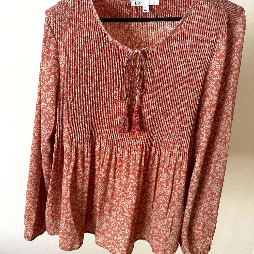 Dr2 Size Small Blush-Pink Blouse